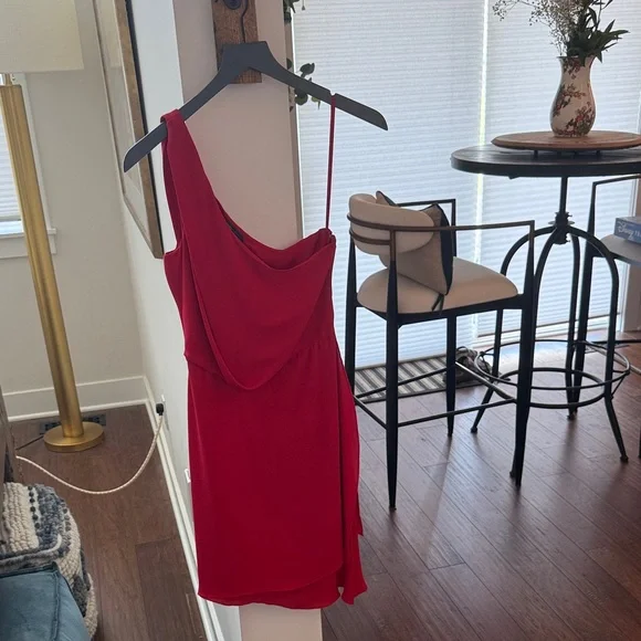 BCBGMaxAzria Red One Shoulder Dress - Picture 1 of 3
